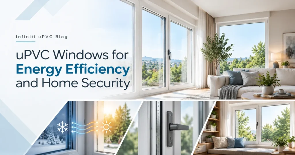 Energy efficient uPVC windows and secure window hardware