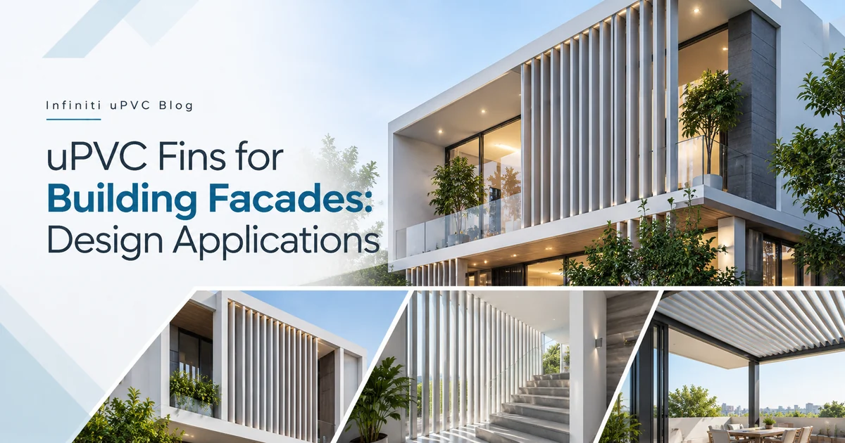 uPVC fins for building facades and architectural design applications
